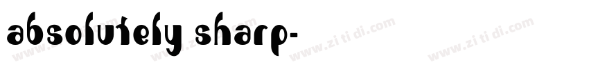 absolutely sharp字体转换